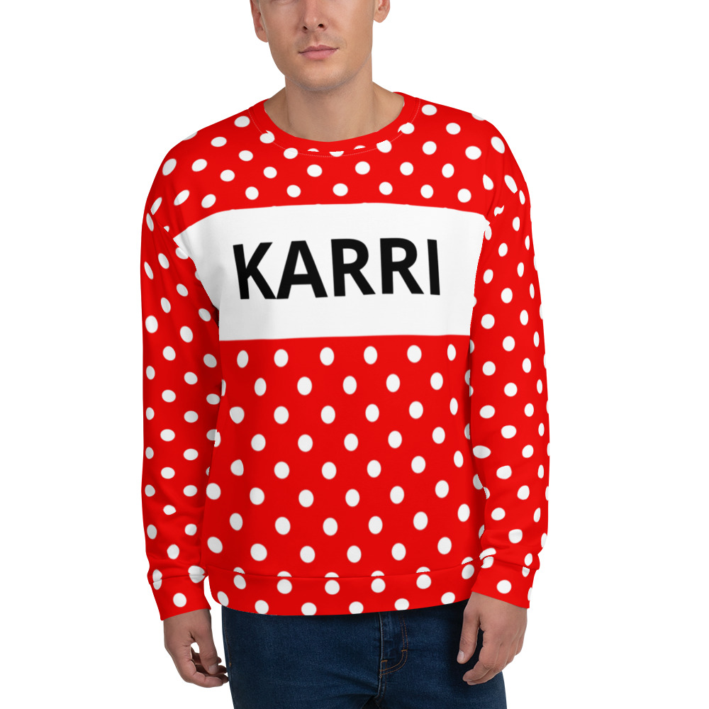 all-over-print-recycled-unisex-sweatshirt-white-front-6a887c19e4a8e.jpg Pusa Karri Mummuline Unisex - Pilt 1