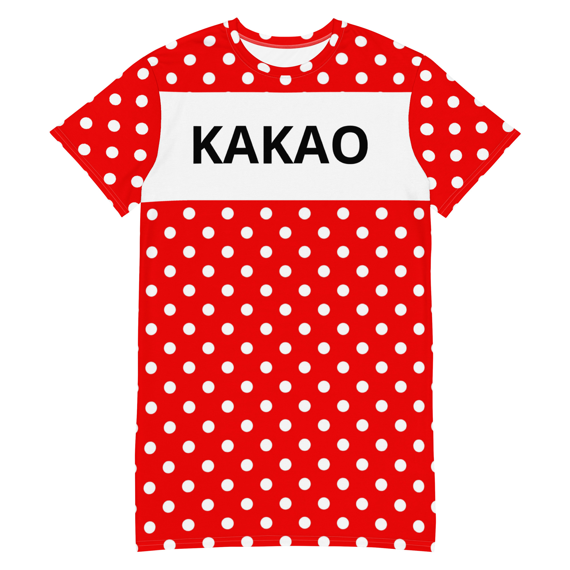all-over-print-t-shirt-dress-white-front-6a887aa083586.jpg Kleit Kakao Mummuline - Pilt 1