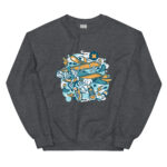 Aeroplane Cartoon Unisex Sweatshirt - Pilt 9
