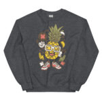 Apple Skater Cartoon Unisex Sweatshirt - Pilt 9