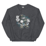 Bearded Skater Cartoon Unisex Sweatshirt - Pilt 9
