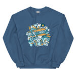 Aeroplane Cartoon Unisex Sweatshirt - Pilt 11