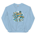 Aeroplane Cartoon Unisex Sweatshirt - Pilt 15