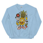 Apple Skater Cartoon Unisex Sweatshirt - Pilt 15