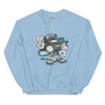 Bearded Skater Cartoon Unisex Sweatshirt - Pilt 15
