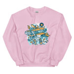 Aeroplane Cartoon Unisex Sweatshirt - Pilt 19