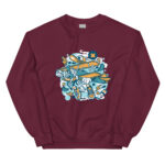 Aeroplane Cartoon Unisex Sweatshirt - Pilt 5