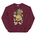 Apple Skater Cartoon Unisex Sweatshirt - Pilt 5