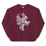 Astronaut Ice Cream Cartoon Unisex Sweatshirt - Pilt 5