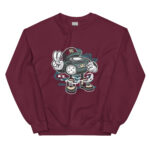 Bearded Skater Cartoon Unisex Sweatshirt - Pilt 5