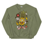 Apple Skater Cartoon Unisex Sweatshirt - Pilt 13
