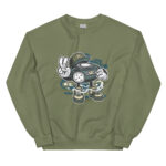 Bearded Skater Cartoon Unisex Sweatshirt - Pilt 13