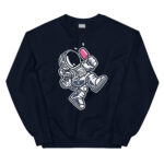 Astronaut Ice Cream Cartoon Unisex Sweatshirt - Pilt 3