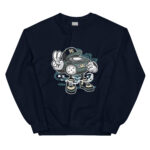 Bearded Skater Cartoon Unisex Sweatshirt - Pilt 3