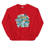 Aeroplane Cartoon Unisex Sweatshirt - Pilt 7
