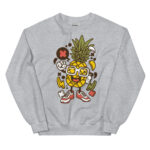Apple Skater Cartoon Unisex Sweatshirt - Pilt 17