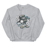 Bearded Skater Cartoon Unisex Sweatshirt - Pilt 17