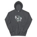 Bearded Skater Cartoon Unisex Hoodie - Pilt 9