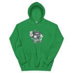 Bearded Skater Cartoon Unisex Hoodie - Pilt 13