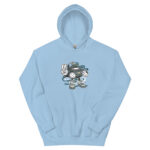 Bearded Skater Cartoon Unisex Hoodie - Pilt 19