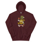 Apple Skater Cartoon Unisex Hoodie - Pilt 5