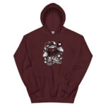 Astronaut Ice Cream CartoonUnisex Hoodie - Pilt 5