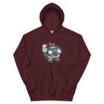 Bearded Skater Cartoon Unisex Hoodie - Pilt 5