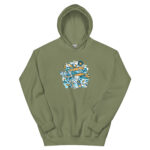 Aeroplane Cartoon Unisex Hoodie - Pilt 15