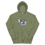 Bearded Skater Cartoon Unisex Hoodie - Pilt 15