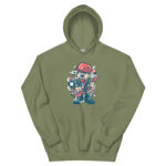 Broken Guitar Cartoon Unisex Hoodie - Pilt 15
