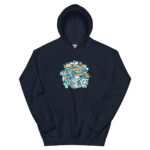 Aeroplane Cartoon Unisex Hoodie - Pilt 3