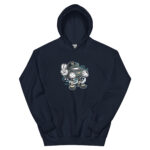 Bearded Skater Cartoon Unisex Hoodie - Pilt 3