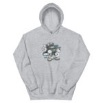 Bearded Skater Cartoon Unisex Hoodie - Pilt 17
