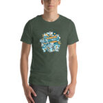 Aeroplane Cartoon Unisex T-shirt - Pilt 55
