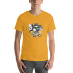 Bearded Skater Cartoon Unisex t-shirt - Pilt 37