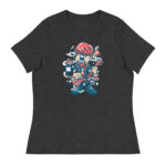 Broken Guitar Cartoon Women's Relaxed T-Shirt - Pilt 5